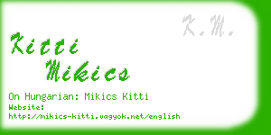 kitti mikics business card